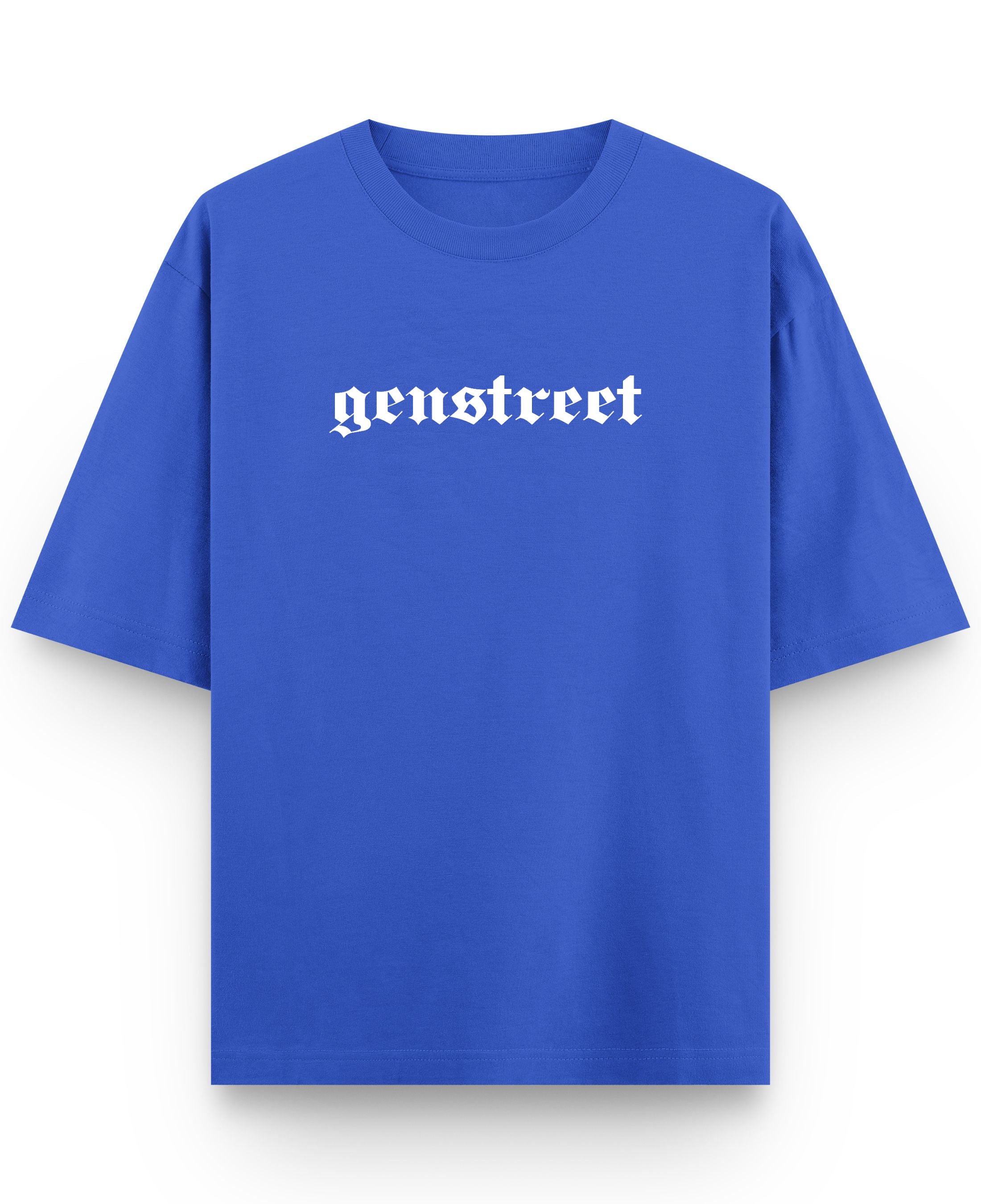 Royal Blue Oversized T-Shirt Front Design