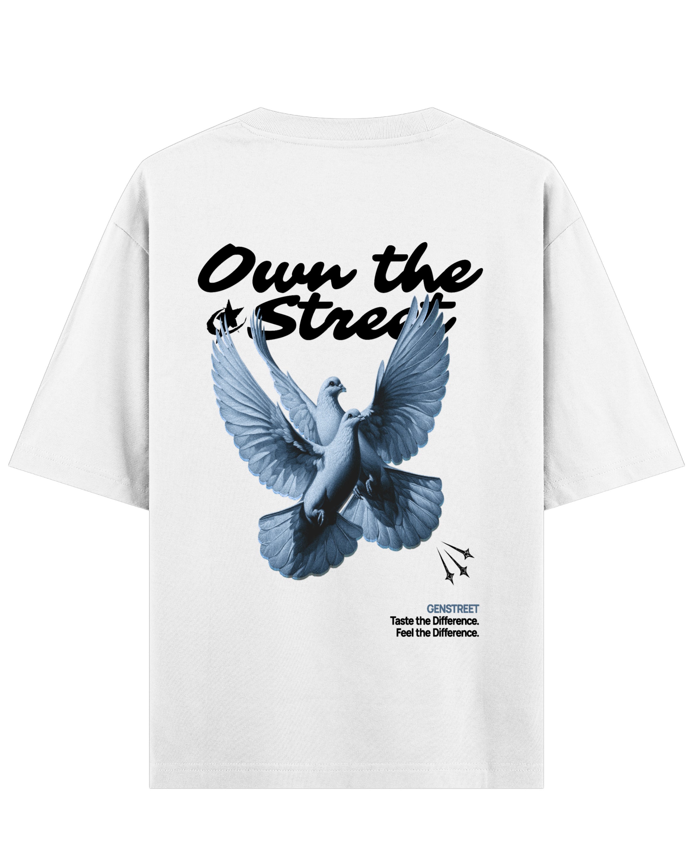 White Oversized T-shirt Back Design